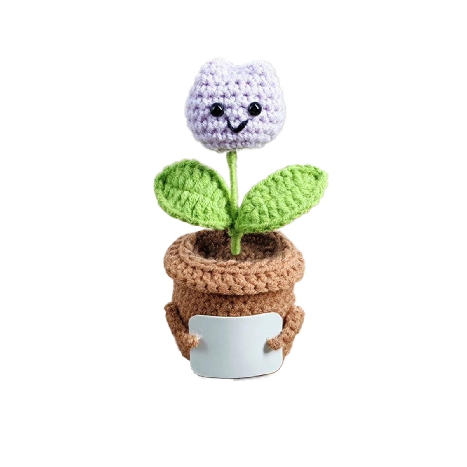 ENWWCH Sunflower Crochet Flowers Knitted Flower Graduation Wedding Guest Gift Artificial For Home(Color5)