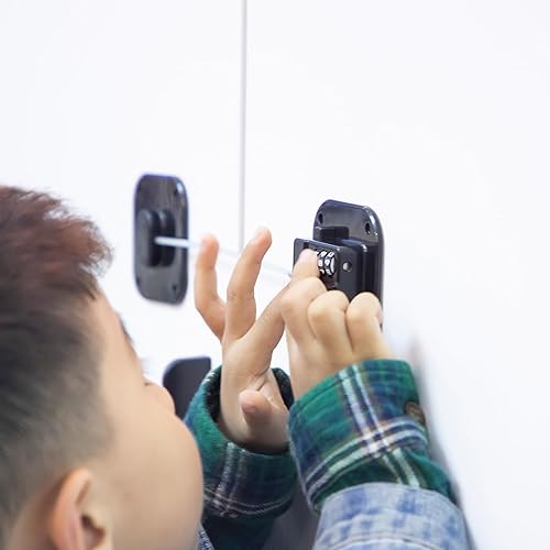 Miniatura 7 de Cerraduras de gabinete de seguridad para niños, cerraduras de gabinete con cerradura de armario combinada, cerradura de gabinete, cerradura de