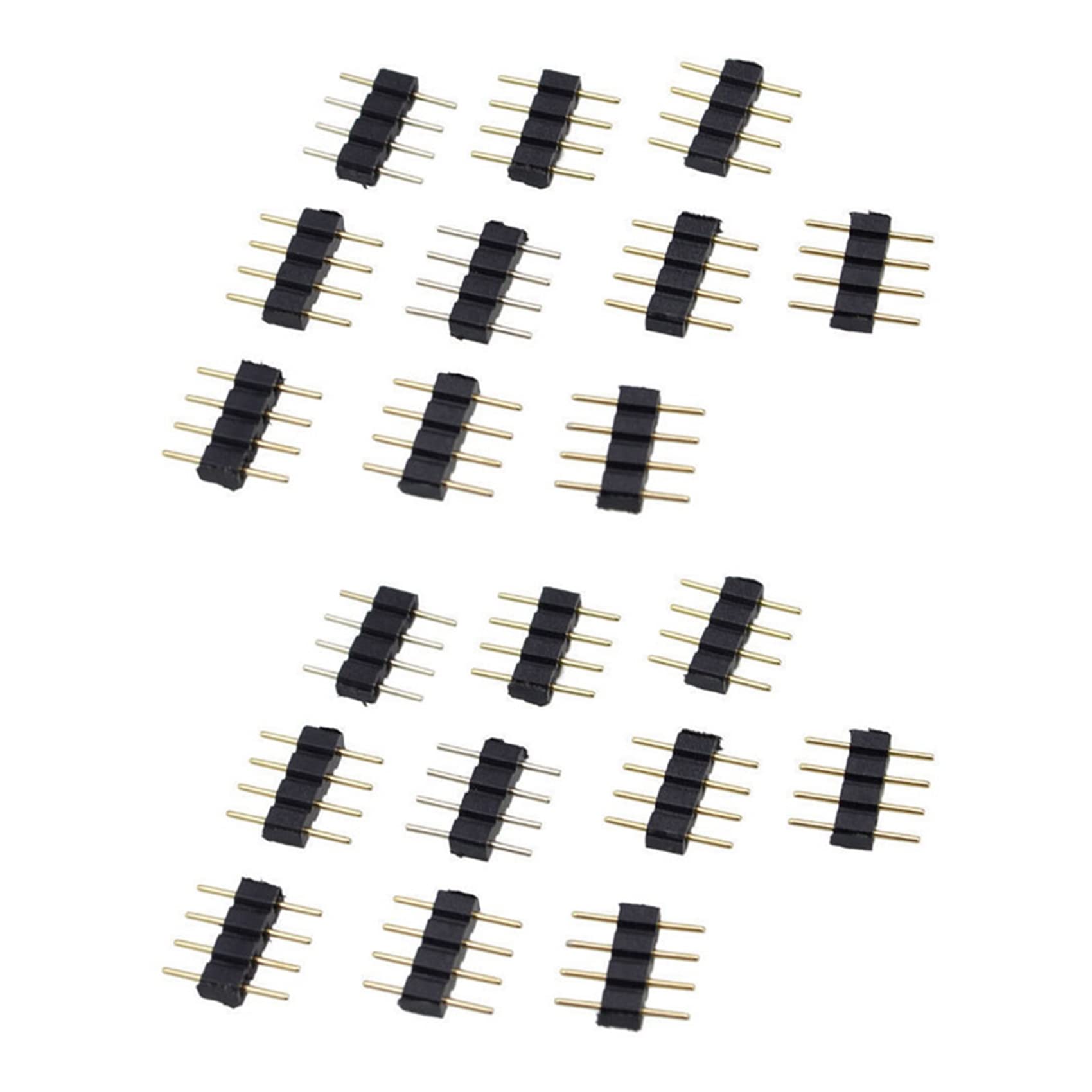 Jnchdghwa Men's Black 100Pcs 4 Pin Rgb Led Strip Plug Adapter Connector For 3528 5050 Strip Light
