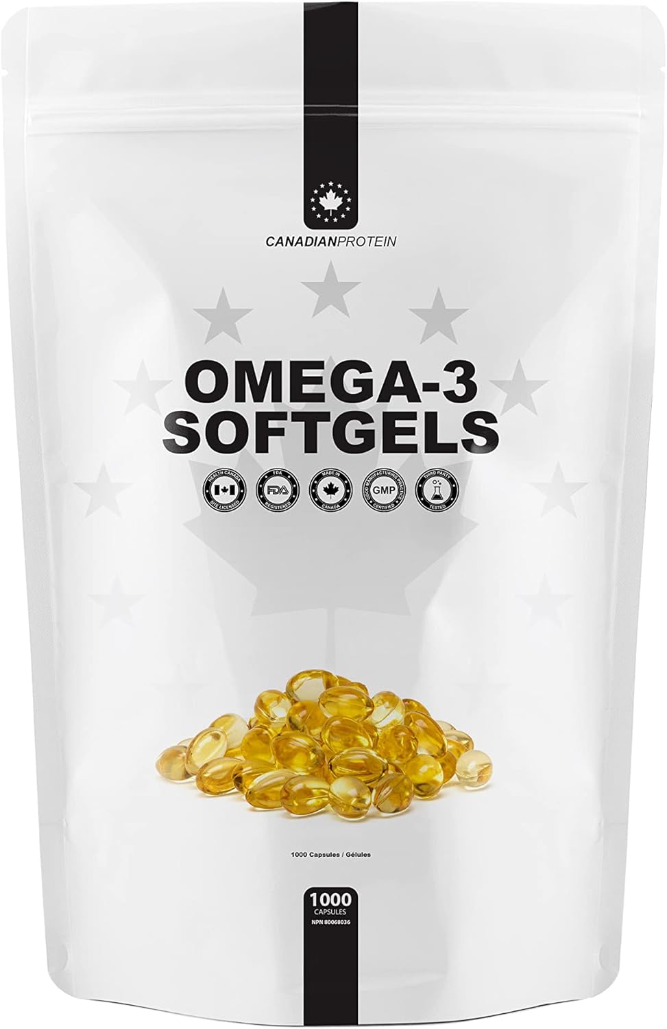 Canadian Protein Omega3 1000mg Softgels 1,000 Softgels Heart and