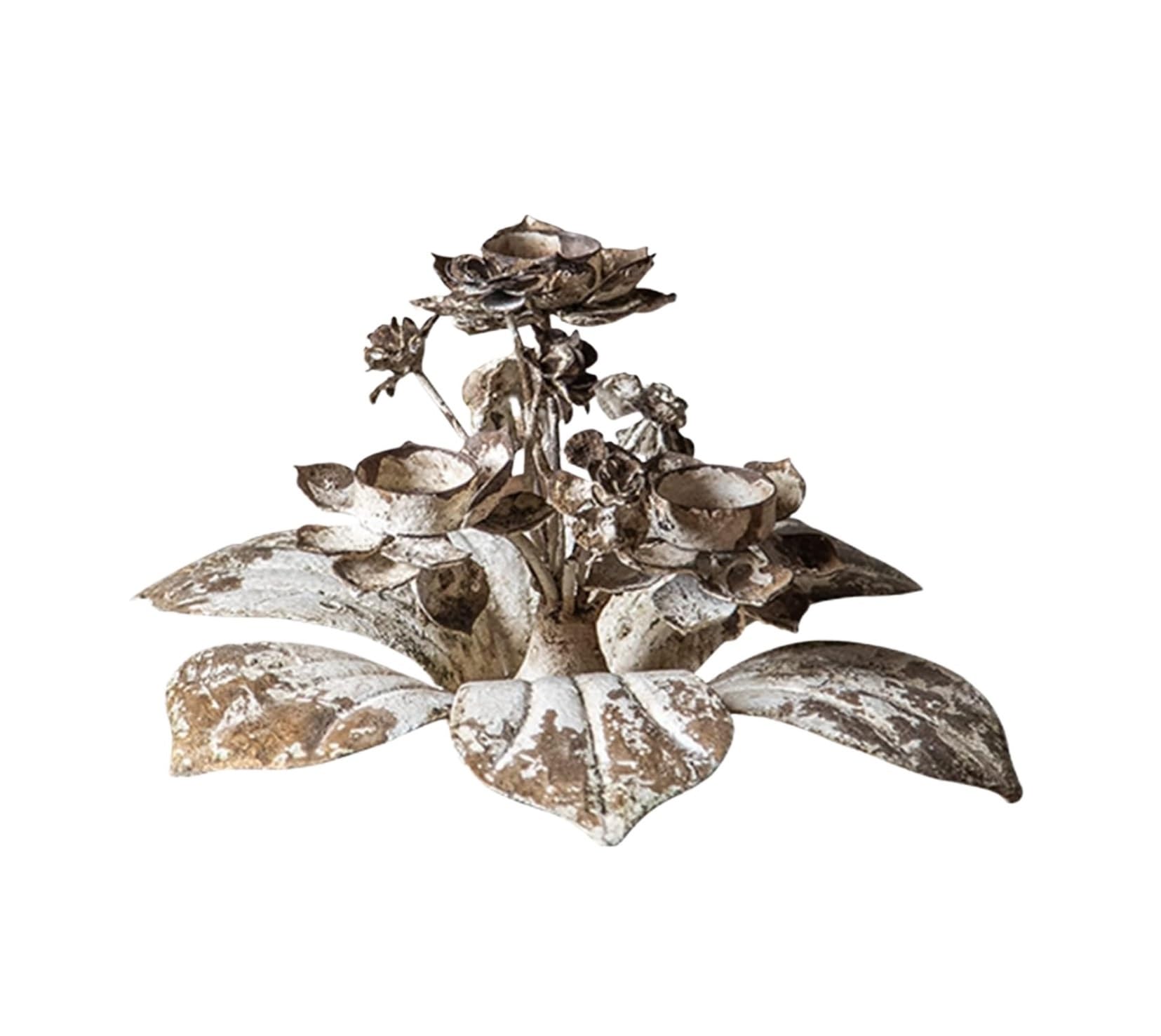 Kerzenständer für Stumpenkerzen, Metall, Eisen, Kerzenständer, Blumenständer, dekorativ, für Hochzeiten, Vintage-Kerzenhalter, Dekoration