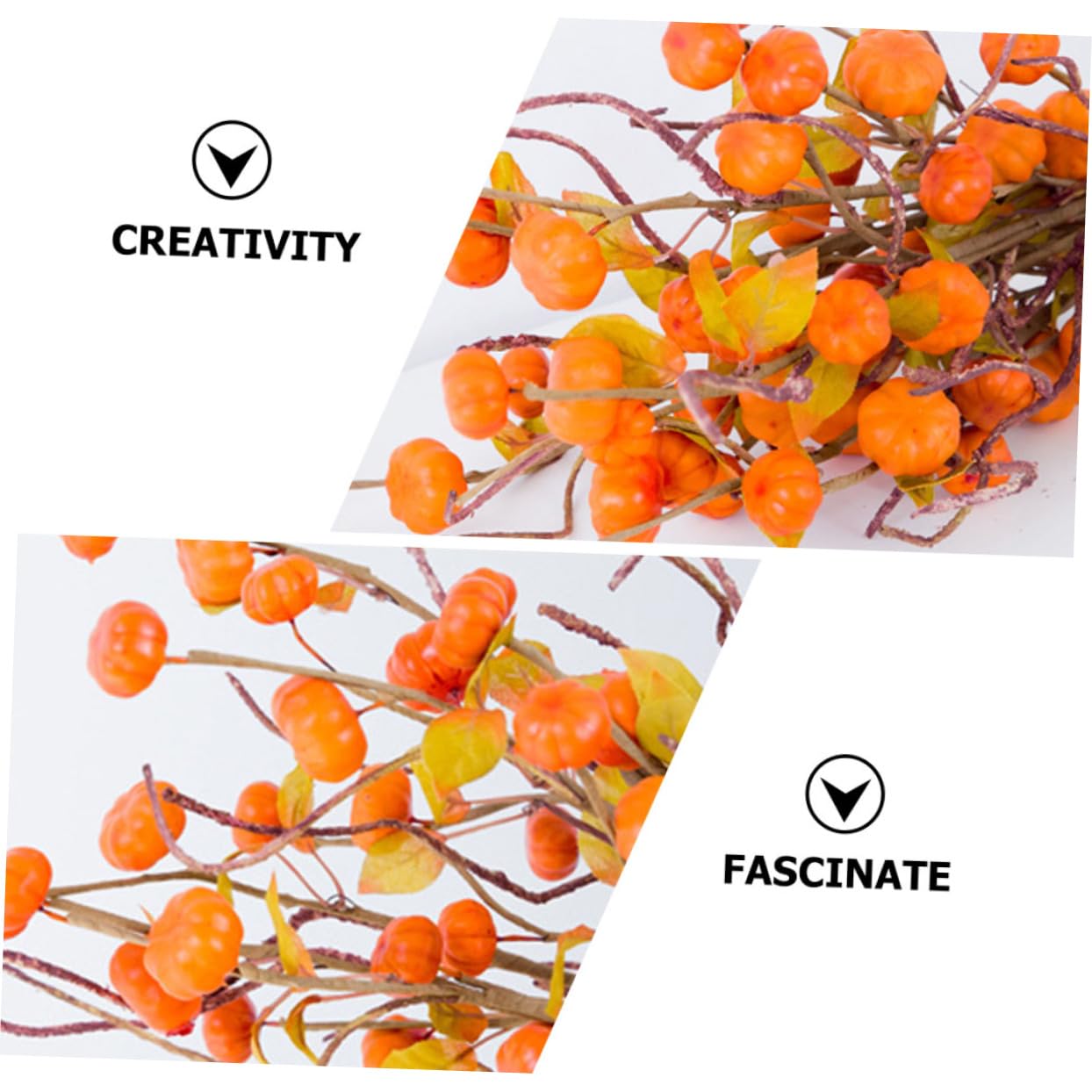Alipis 6stücke Teiliges Künstliche Kürbiszweige Für Herbstdekoration Realistische Simulations-Pumpkin Branches Für Thanksgiving Und Halloween Deko Für Tischarrangements Und
