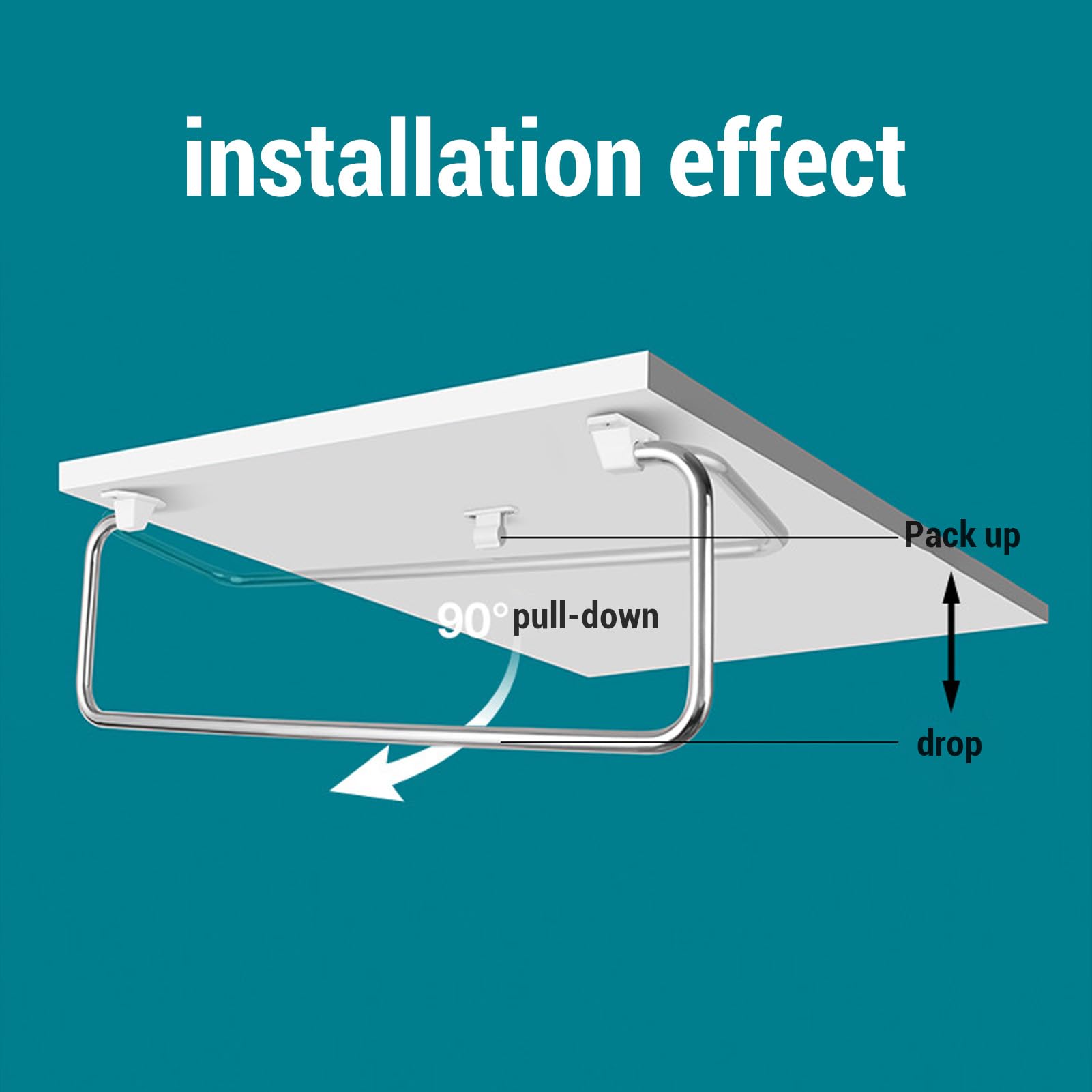 Ausla Barra para Ropa para Vehículos Recreativos, Barra para Secar Ropa Portátil de Acero Inoxidable, Plegable y Resistente para Autocaravanas y Remolques