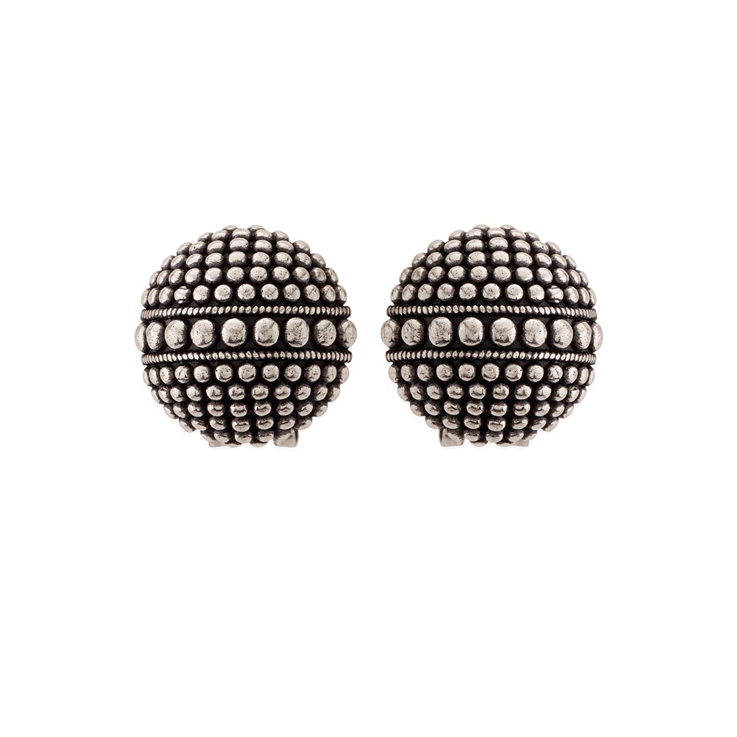 Voylla Oxidized Rava Ball Stud Earrings For Women (B091Z5FZ5N) Amazon Price History, Amazon Price Tracker