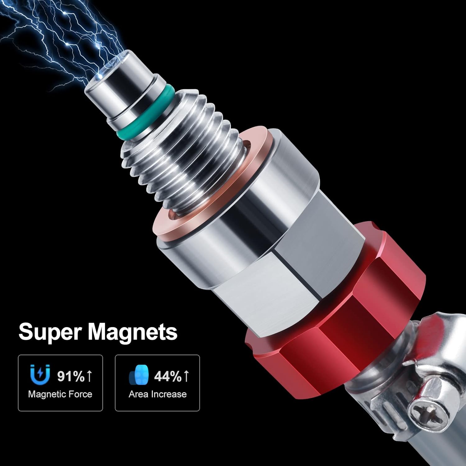 M12 x 1.5 Magnetic Stainless Steel Oil Drain Valve Oil Pan Drain Plug No Mess, Clean & Safe Oil Changes Compatible with BMW, Benz and More Select Models