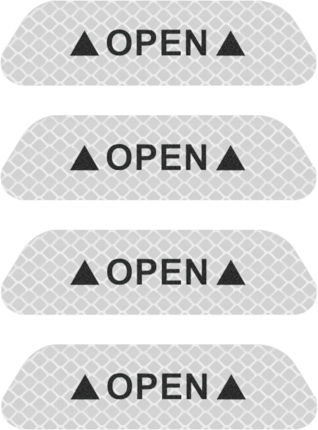 JANVITHA 4 Pieces Silver Reflective Car Door Stickers | PET Self Adhesive Safety Warning Strips | Anti Collision Door Edge Protection | Waterproof Exterior Decals for Cars SUVs Trucks Hatchbacks-image-20