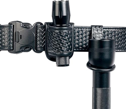 Vista 12 de TAFTACFR Soporte compacto para linterna (parte superior abierta) + soporte de correa de anillo de linterna para sostener Mag Lite y otras linternas
