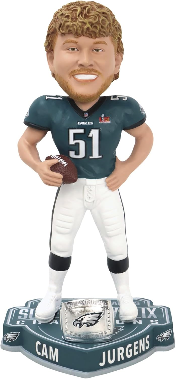 FOCO Cam Jurgens (Philadelphia Eagles) Super Bowl LIX Champ Bobblehead