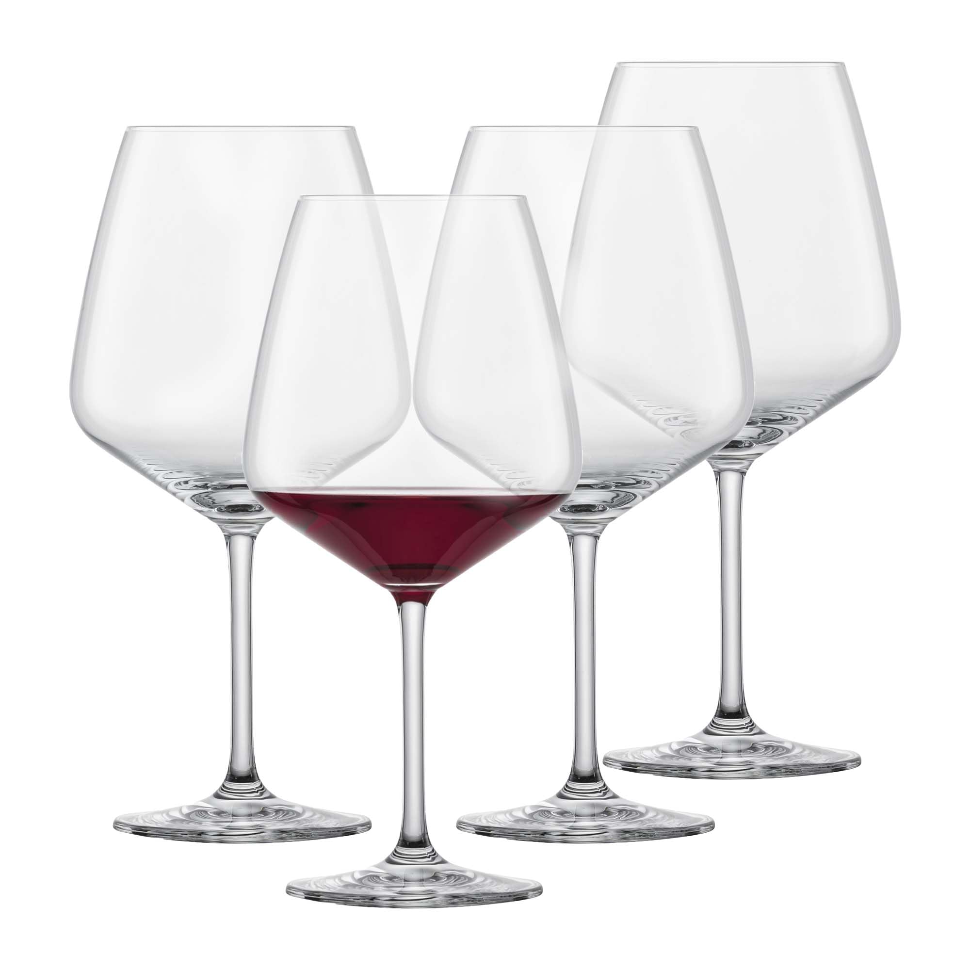 Schott ZWIESEL Red Wine Glasses Burgundy Tulip (Set of 4), Bulbous Burgundy Glasses for red Wine, Dishwasher-Safe Tritan Crystal Glasses, Made in Germany (Art. no. 123608)