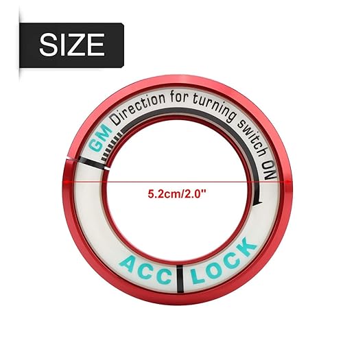 Miniatura 5 de Acouto para anillo de bloqueo de encendido, interruptor de encendido luminoso para coche, anillo de círculo para llave de orificio, ajuste para