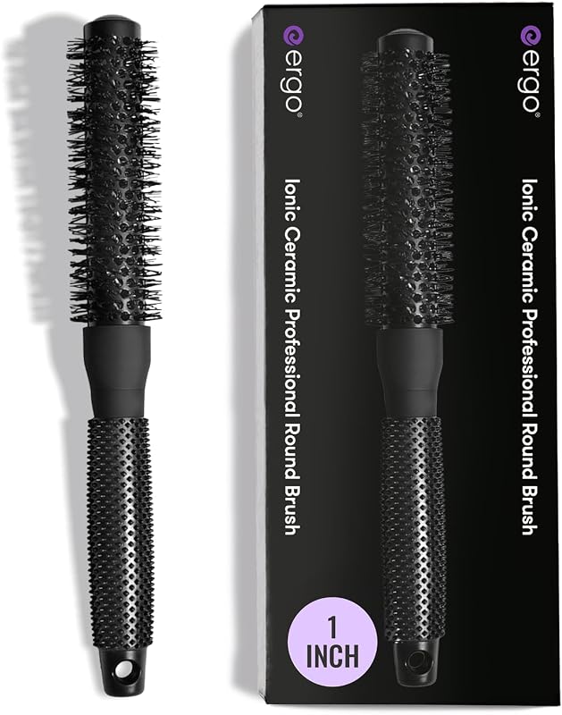 Ceramic Ionic Round Brush for Blow Out - Salon Quality Hair Brushes for Women - Roller Brush for Blow Drying, Wet and Dry Hair Styling, Volumizing Hair Care - ER25: 1"