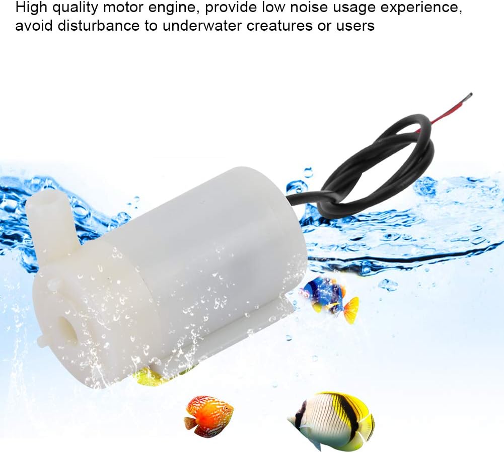 Garosa Micro Submersible Pump USB Powered Water Cooling Pump DC 3-5V Ultra Quiet Portable Plastic for Aquarium Fish Tank Household Use