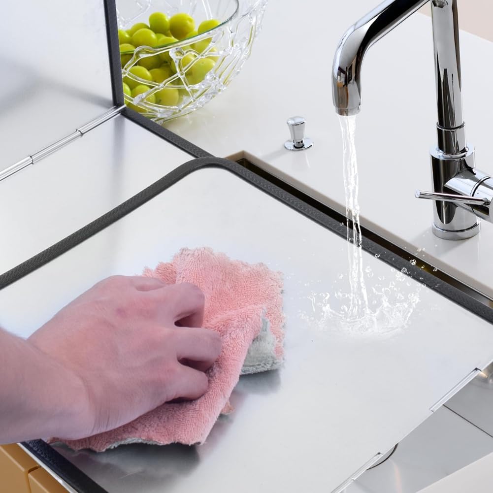 Non-Stick Grease Splatter Screen for Frying 3 Sided Foldable Splatter Guard Stainless Steel Anti Splatter Shield
