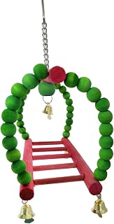 pássaros para periquitos - Brinquedos para Calopsitas Natal | Brinquedos pendurados escada escalada brinquedos gaiola pássaro coco adequado para calopsitas, conures, Ainichi