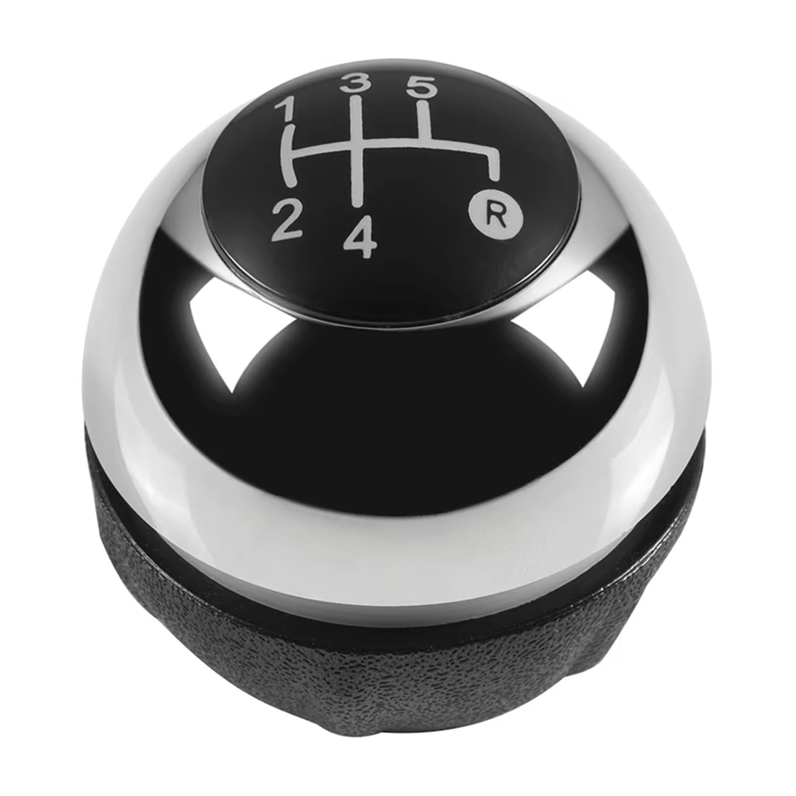 XKOEHXJ Car Gear Shift Knob for Fiat for 500 for 500C 2007-2018 Car Gear Stick Knob Head Gaiter Boot Cover Case Gearbox Boot Cover(5 Speed Chrome)