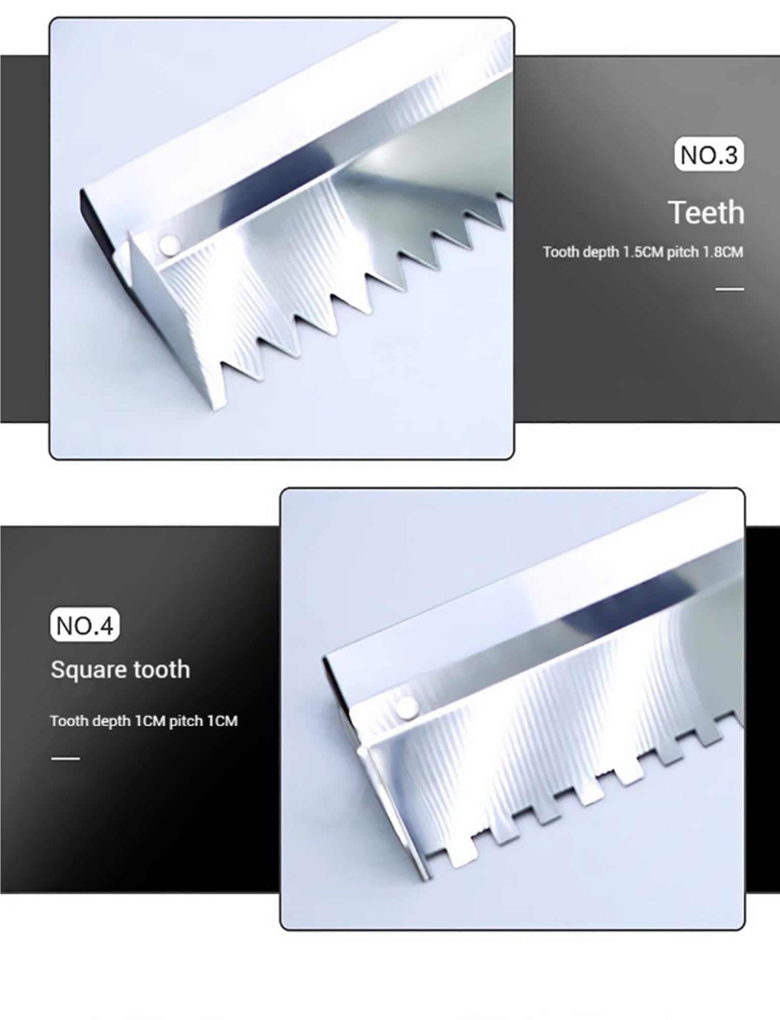 Paleta Grande para Azulejos, Herramientas para Azulejos, Paleta Dentada de 60 cm/24 Pulgadas, para Azulejos Grandes, Suelos, alicatado, mampostería, Paleta de Mano (Dientes Redondos)