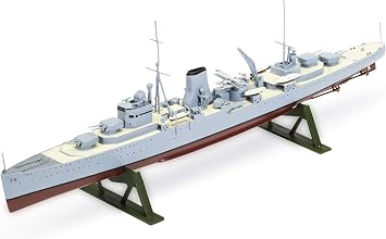 Airfix Vintage Classics Set - A03204V HMS Ajax Model Building Kit - Plastic Model Ship Kits for Adults & Children 8+, Includes Sprues & Decals - 1:600 Scale Boat Building Set