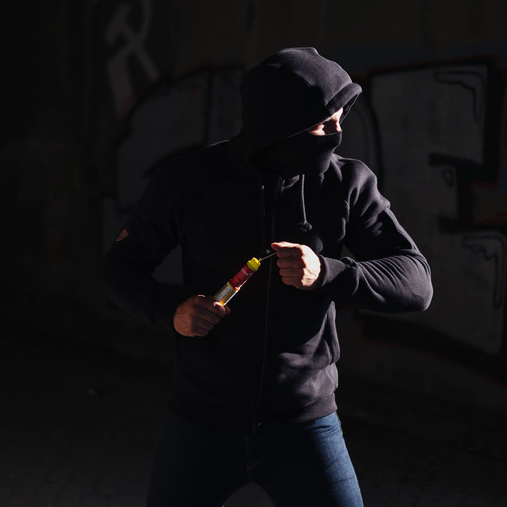 PGWEAR Herren Kapuzenjacke Smuggler mit abnehmbarer Sturmhaube in schwarz I Ultras