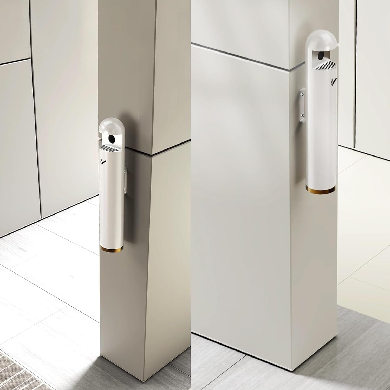 Cigarette Disposal Outdoor, Wall-cigarette Disposal, Commercial Cigarettes Butt Container, Sleek Design, Durable Stainless Steel, Space-Saving, Easy To Clean(Silver)