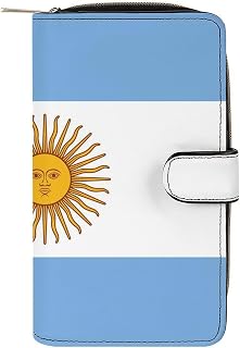 Women's Wallets Credit Card Holder Argentina Flag Ladies Travel Wallet Zipper Pocket PU Leather Purse with ID Window