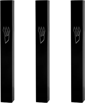3-Pack - Classic Aluminum Mezuzah Case - Easy Peel and Stick - Weather Proof - Door Mezuzah Made In Israel Black, 4.7inch