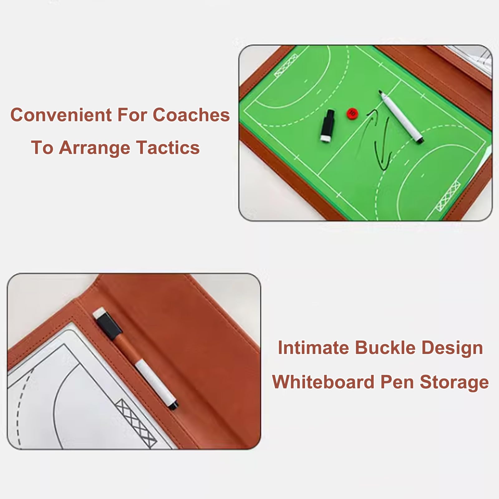 Taktikboard Handball, Handball Coach Board, Handball Trainer Taktikbrett, Handball Coach-Board, Trocken Abwischbares Trainer-Klemmbrett, mit 2 Whiteboard-Stiften, Als Geschenk für Trainer