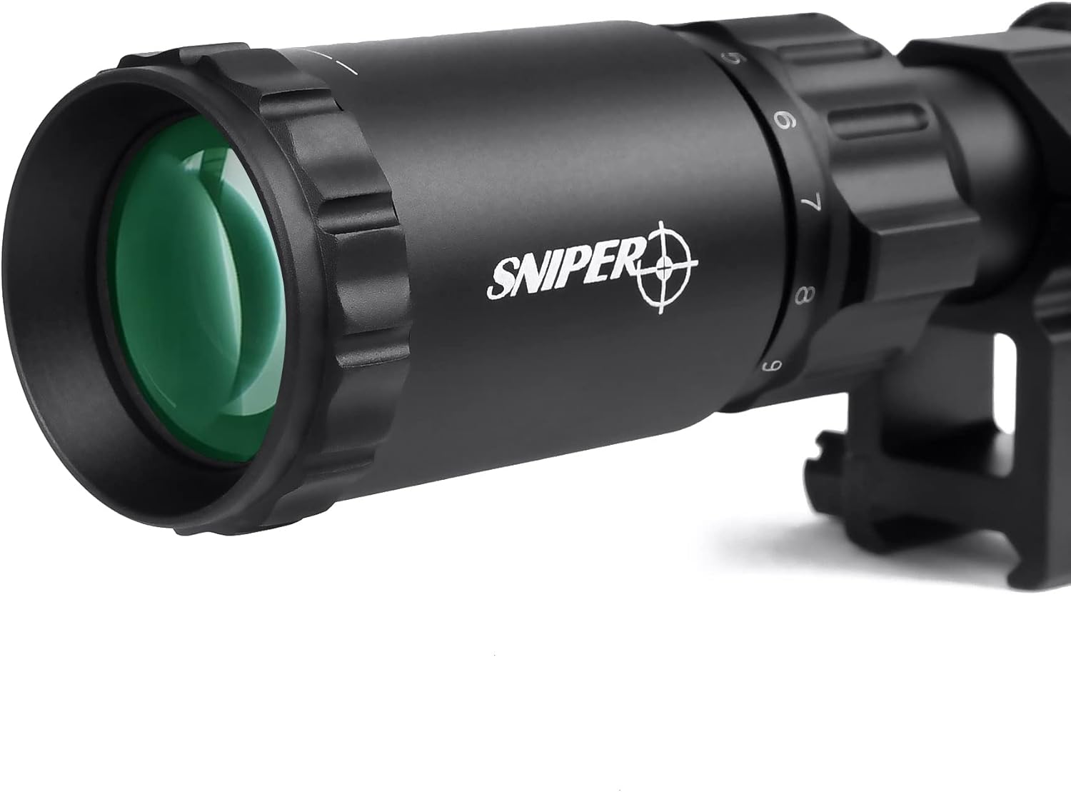 SNIPER Rifle Scope 4-12x50 AOL with Red/Green/Blue Illuminated Reticle Riflescope, Adjustable Objective (MT4-12x50AOL)
