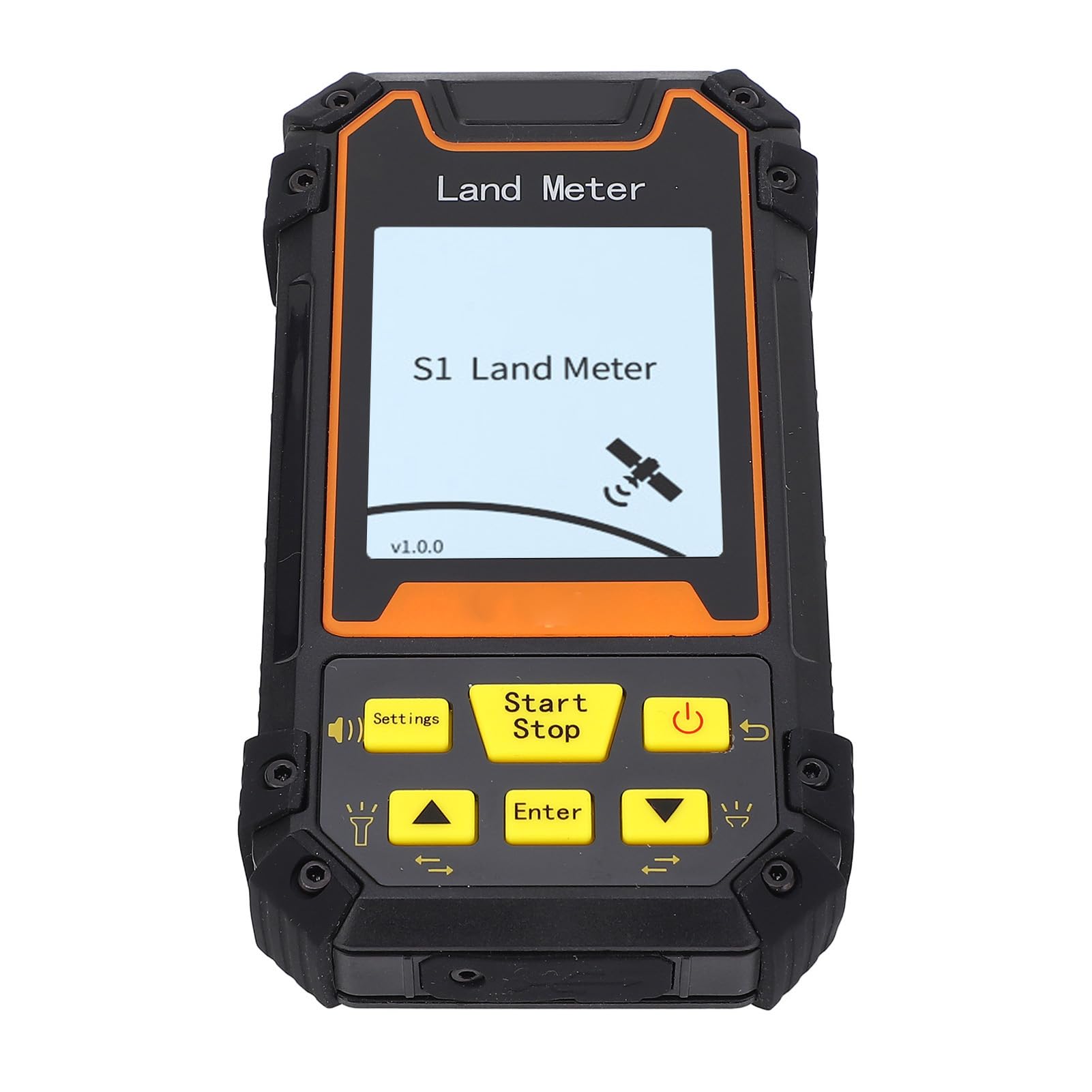 Fafeicy Land Vermessungsmesser, GPS GNSS -Grundstückstester mit 2,4 Zoll Schwarzem Weißem Bildschirm für die Distanzmessgrößenaufnahme von Ackerlandflächen