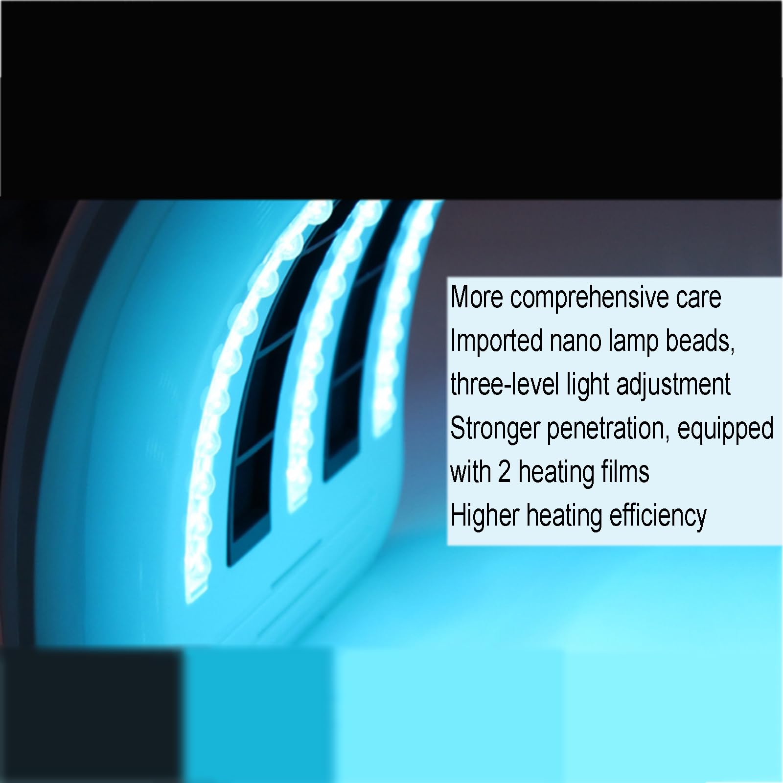 Strumento di Bellezza Pieghevole con Luce LED a 6 Colori, Macchina per La Bellezza del Viso Anti-invecchiamento, Regolazione della Luce a 3 velocità, Intelligente Controllo della Temperatura