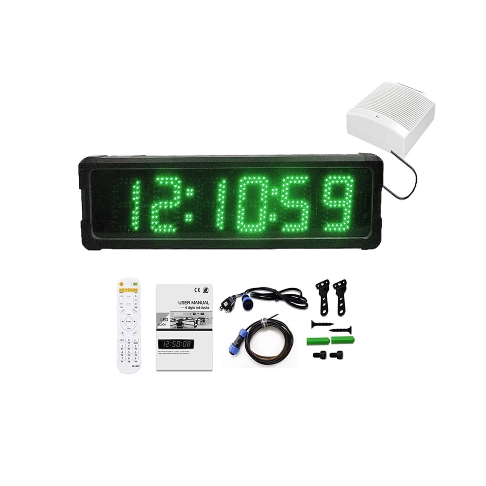 Cronometro digitale con conto alla rovescia altoparlante, lega di alluminio, 5"(Green timer)
