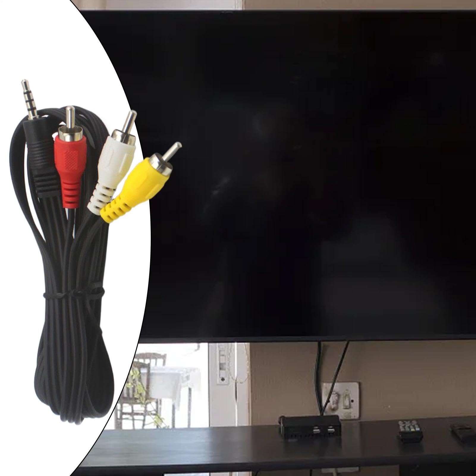 Cavo Audio Video 3.5mm Da 1 A 3 – Adattatore RCA Maschio (rosso, Bianco, Giallo) Per TV, Computer E Videocamere, Lunghezza 1.5m