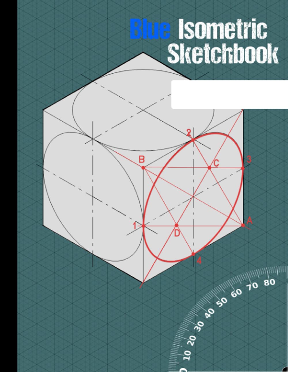 Isographic Grid Graph Paper Notebook for Orthographic Perspective Drawing and Sketches | Blue-lined