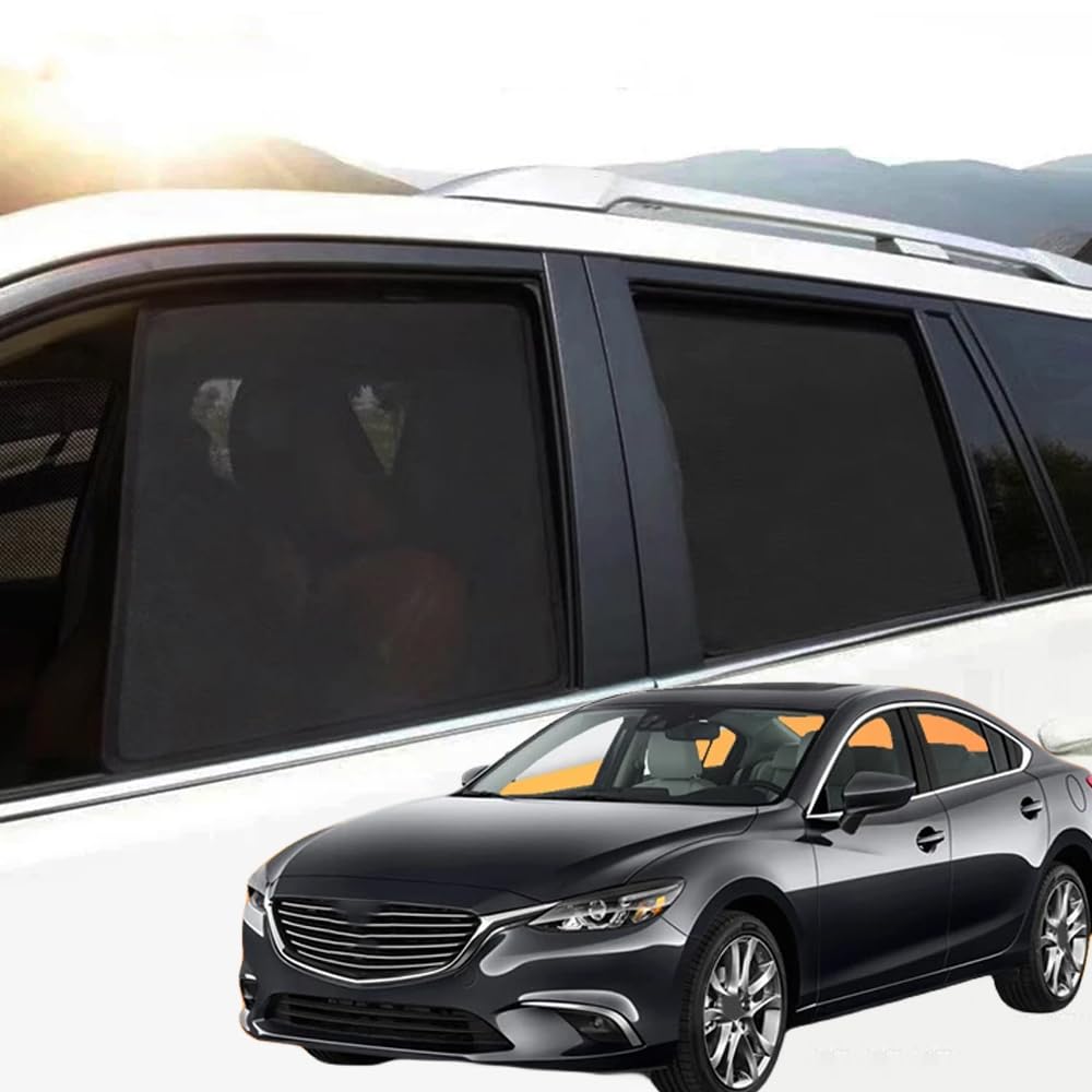 Samochodowa osłona przeciwsłoneczna do Mazda 6 GJ Limousine 2013-2021, osłona szyb bocznych, magnetyczna osłona samochodu, blokowanie promieni UV, prywatna osłona przedniej tylnej szyby, 4