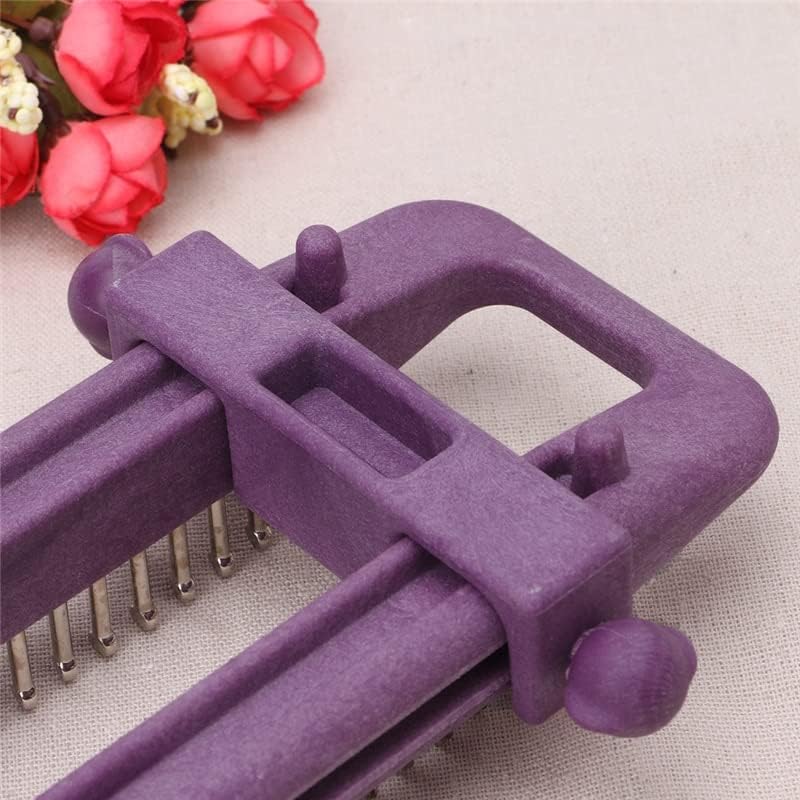 Adjustable Sock Loom Kit Knitting Socks Scarf Hat DIY Hand Craft Tool Plastic - (Color: Purple)
