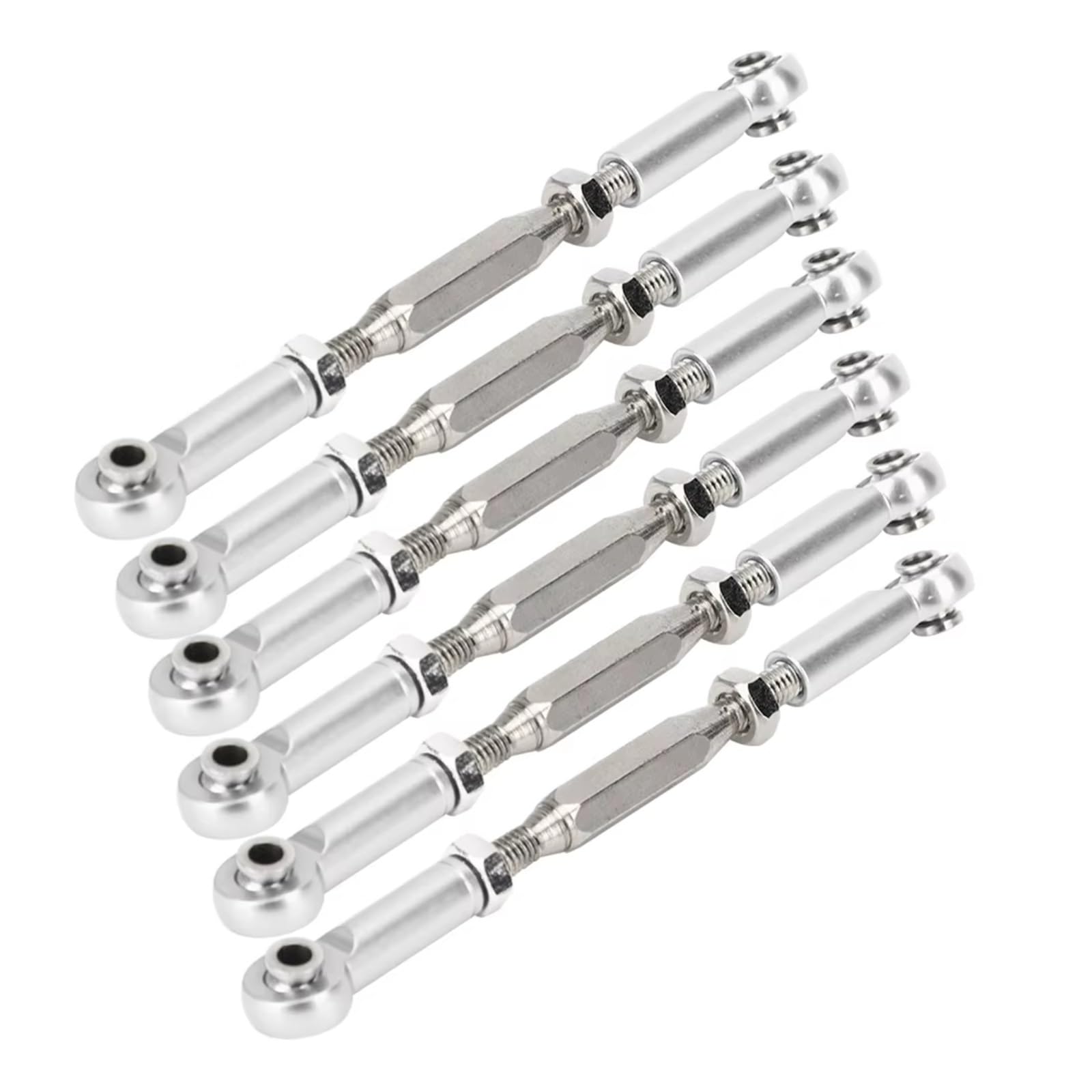 Rc Special Connecting Rod for Traxxas for HSP 6pcs 81mm Adjustable Aluminum Servo Links Tie Rod Set RC Car Tracked Vehicle Parts and Accessories Upgrade Replacement Use