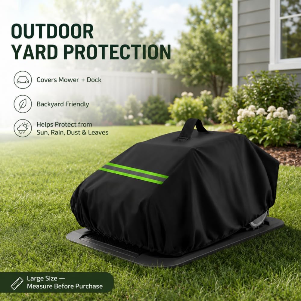 Abris Robot Tondeuse pour Mammotion Luba 3 AWD 5000, Housse Imperméable 600D Oxford avec Bande Réfléchissante et Poignée