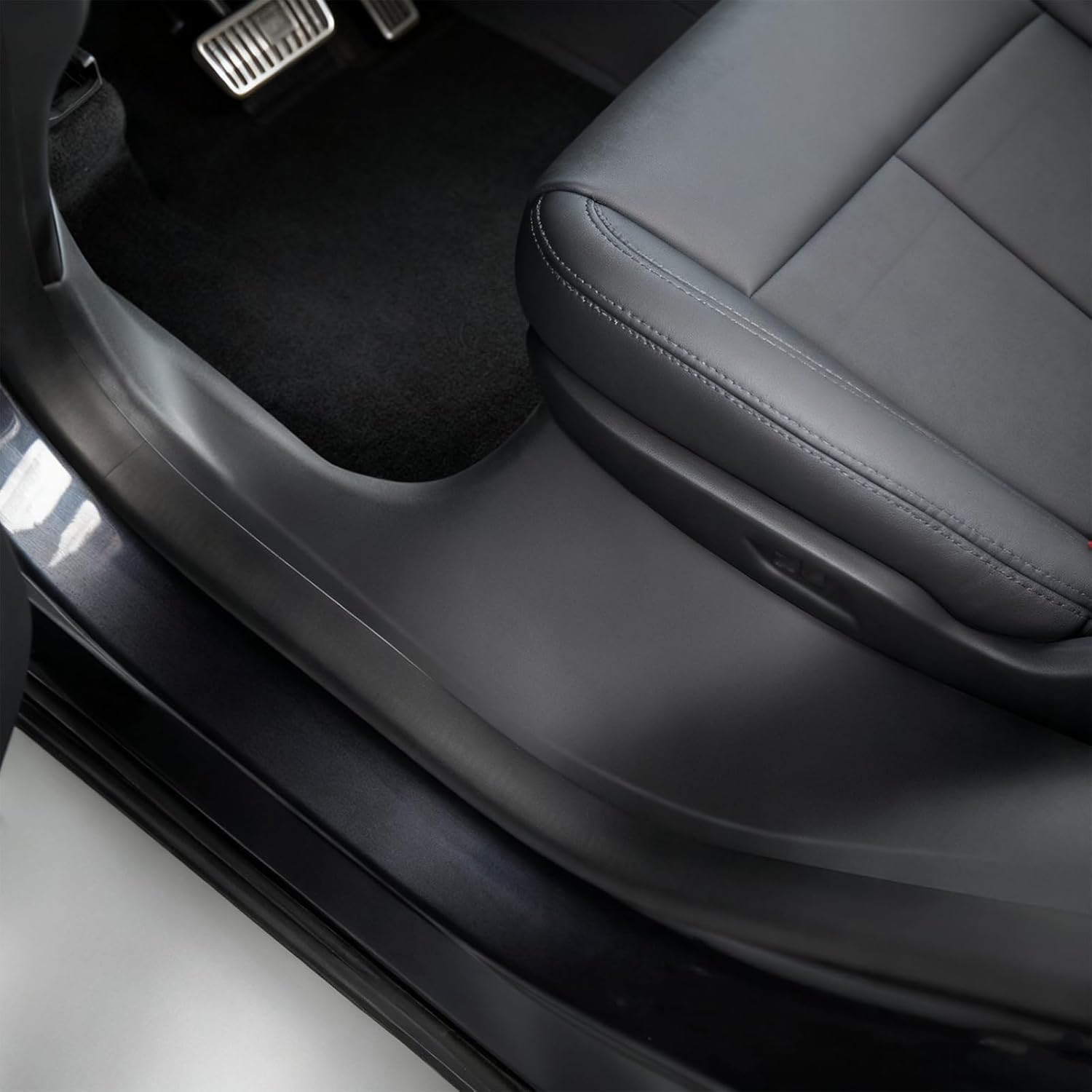 Door Entry Threshold Strip Protector for Tesla Model Y Juniper 2025 2026 Front & Rear 4PCS Door Sill Protective Cover Anti-dust Black