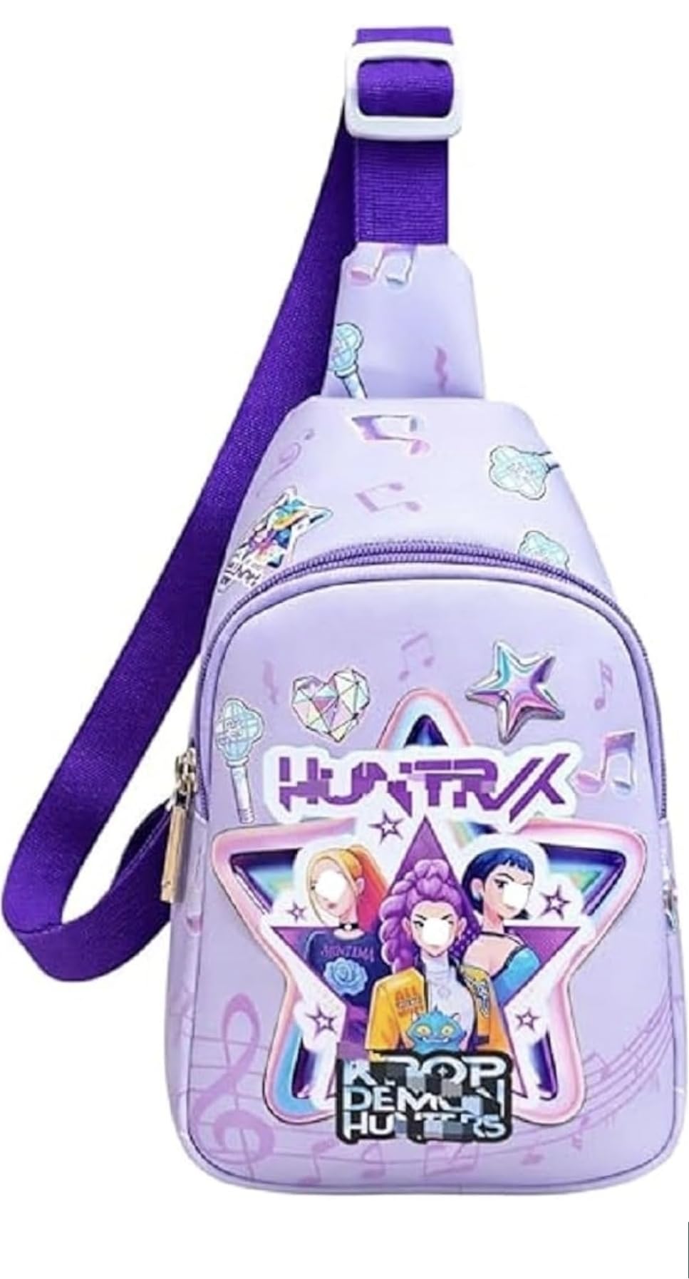 trend-aspire K Pop Demon Huntrex Bag,K POP Crossbody Chest Bag with Adjustable Strap,Travel Bags, Cross body Bags for Kids,Single Column, Huntrex Demon Picnic Slingbag, Age 3-10 Yrs-picture-24