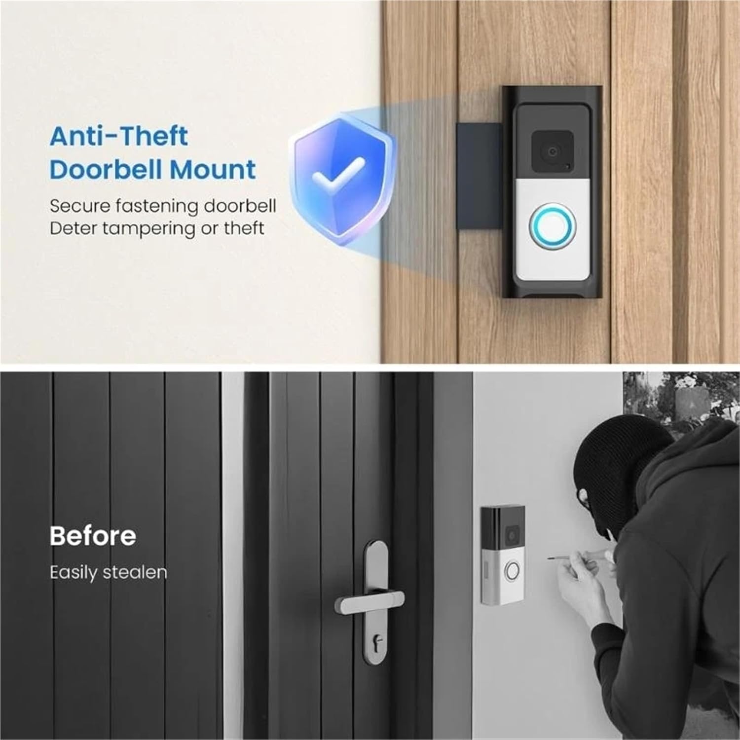 Multipurpose Adhesive Ringing Device Brackets Fit Video Doorbell 3 and 4