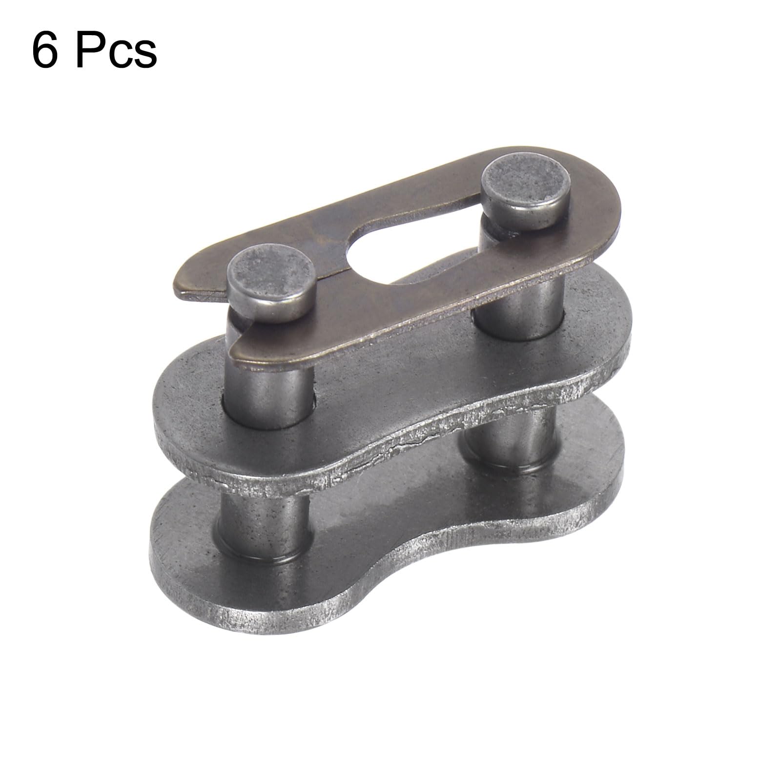 uxcell 6Pcs #40 Chain Master Connector Link Roller, 1/2" Pitch Carbon Steel, Standard Connecting Split Links for 08A Chain — Amazon image 3