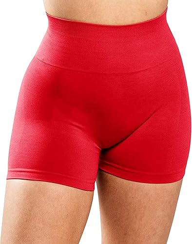 Miniatura 2 de Pantalones cortos de entrenamiento sin costuras para mujer, cintura alta, gimnasio, ciclismo, control de abdomen, pantalones cortos de yoga