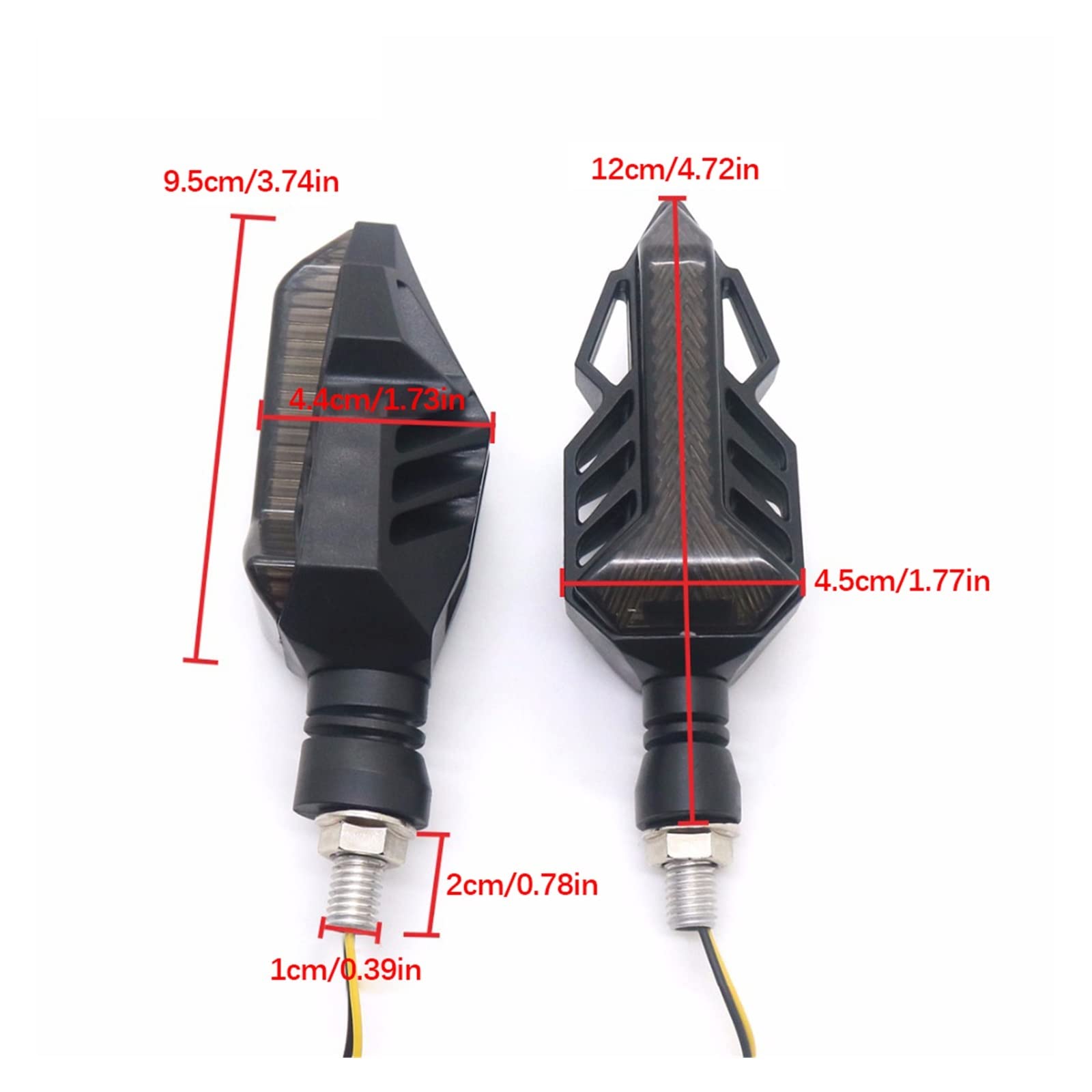 Clignotant Clignotants Blinker De Moto Ambre Paire Séquentielle Indicateur De Motocross Fumé Feux De Virage De Virage Clignot