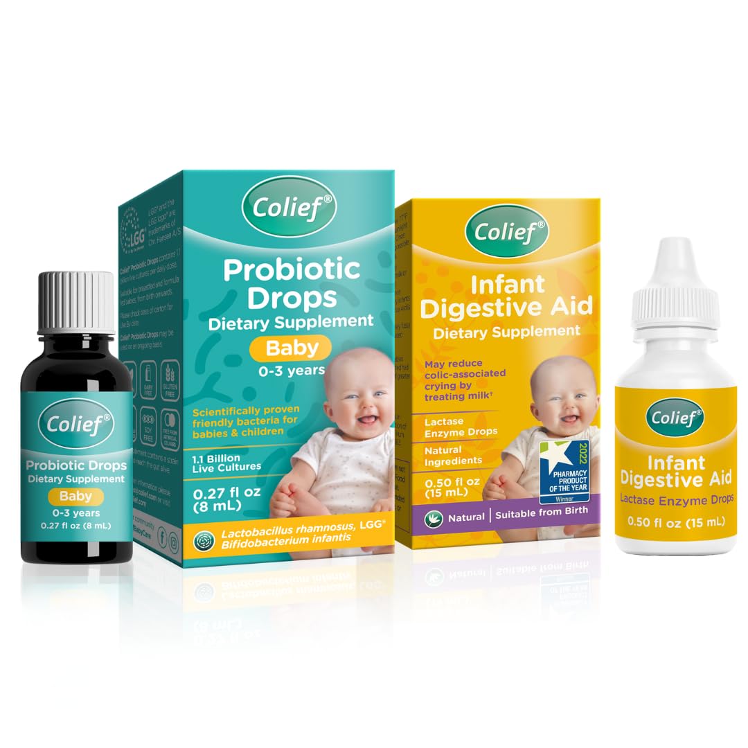 Colief Probiotic Drops Infant Digestive Aid | Suitable from Birth | Baby Probiotic with Lactobacillus Rhamnosus & Bifidobacterium Infantis & Infant Digestive Aid with Lactase Enzyme