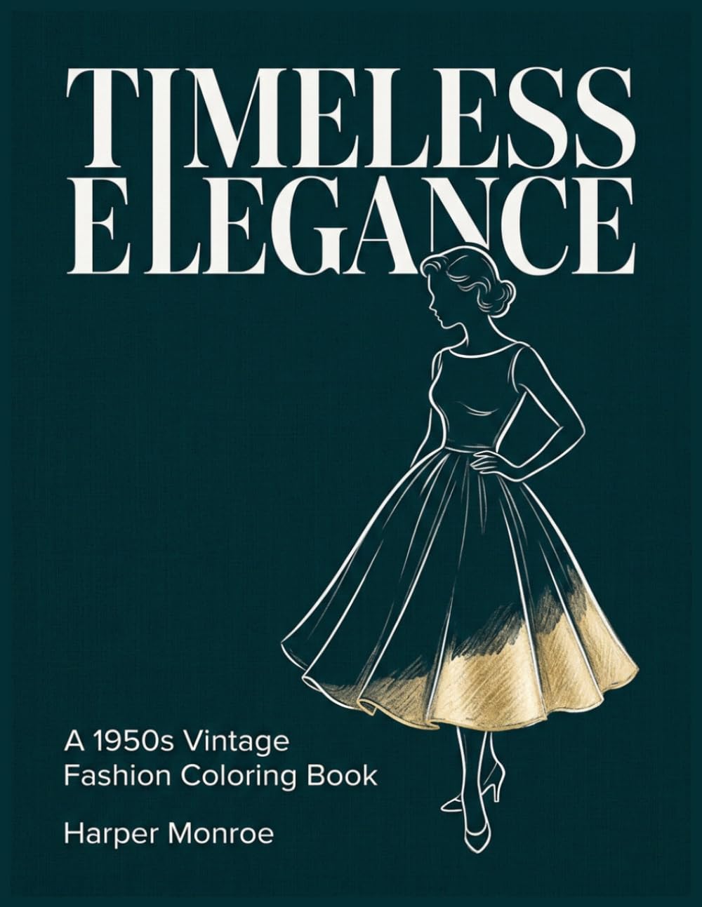 Timeless Elegance: A 1950s Vintage Fashion Coloring Book