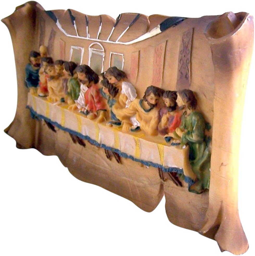 Last Supper Wall Plaque 14 1/2" W x 6 1/2" H Resin Indoor Home Decor NEW