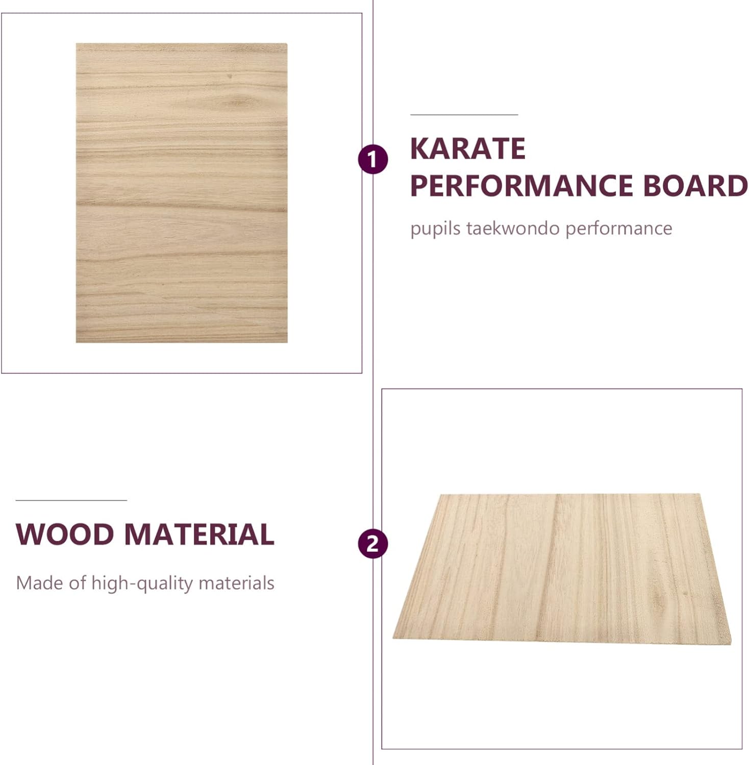 Taekwondo Accessory 10pcs Breaking Planks Wood Material Boys and Girls Practice