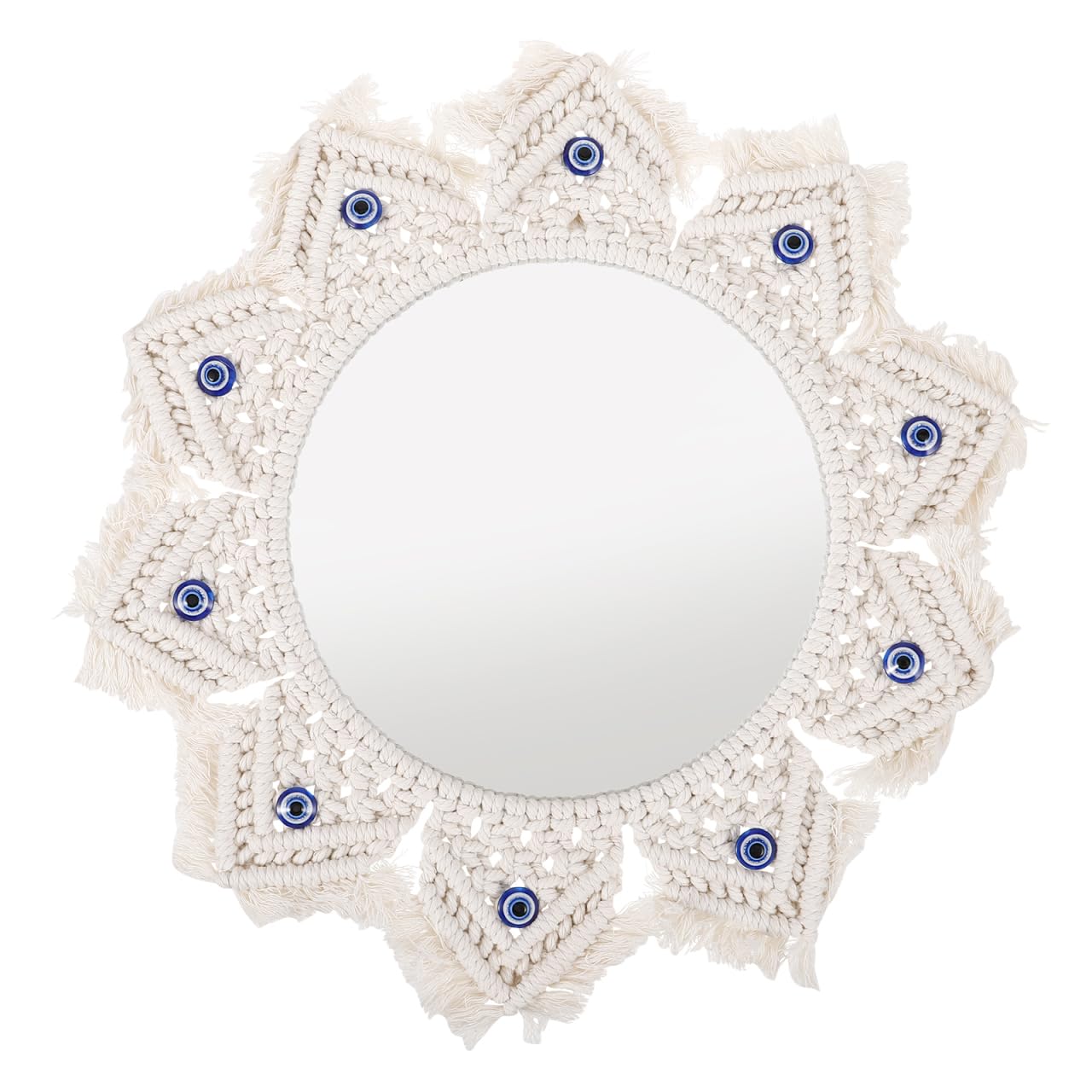 Miroir macramé mauvais œil une touche de sérénité bohème pour votre salon
