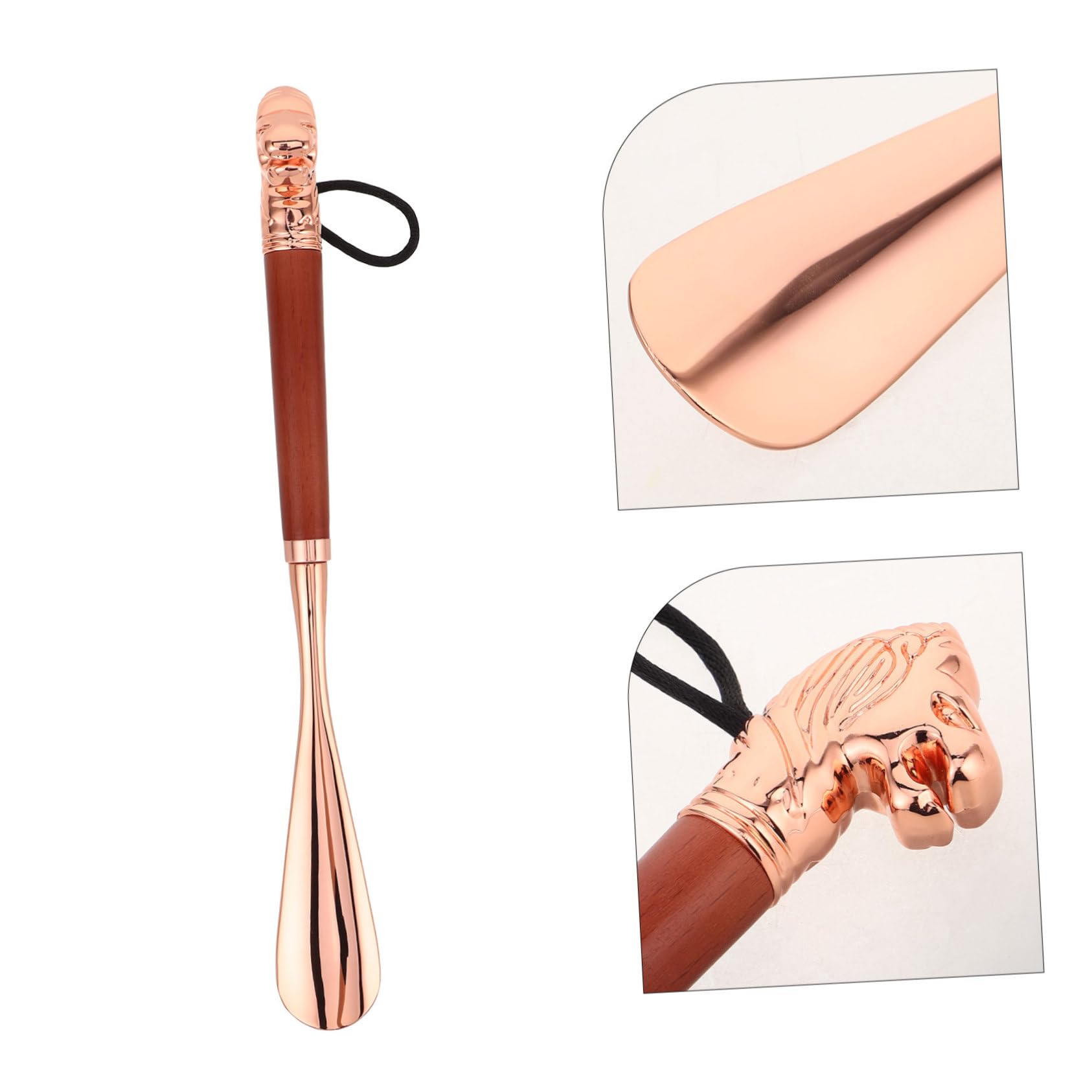 Healvian Calzascarpe in Metallo Leone Decorativa Per e Scarpe Alte Strumento Portatile Per Indossare Scarpe Per Anziani Ragazzo Incinte