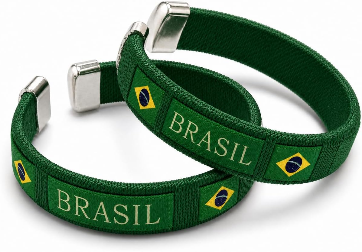 Country Flag Bracelets, 2 Pack National Flag Wristbands for Independence Day, Parades, Parties and Festivals