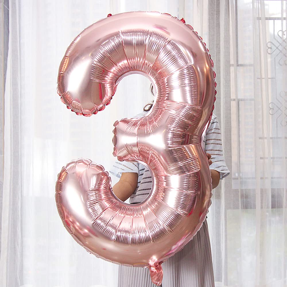 2 Ballons Numéro 75, Ballon 75 Ans Anniversaire Or Rose Femme Homme,40